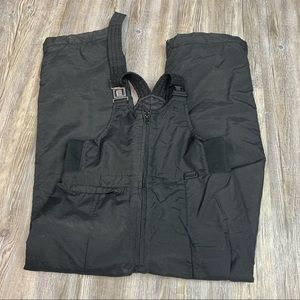 Sportina Black Snow Bibs Overalls Junior Size 8